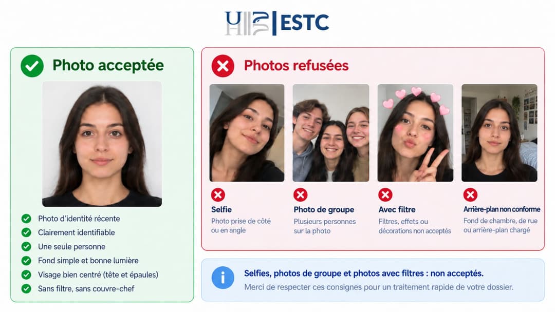 Exemple de photo d'identité conforme
